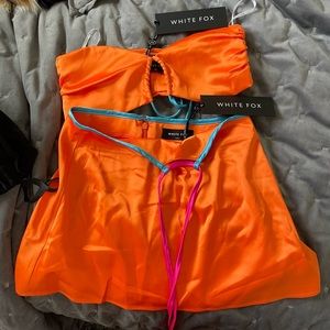 orange multi color set from white fox boutique size 0